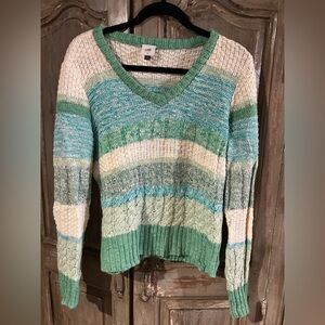 CAbi Mix Stitch V-Neck Sweater